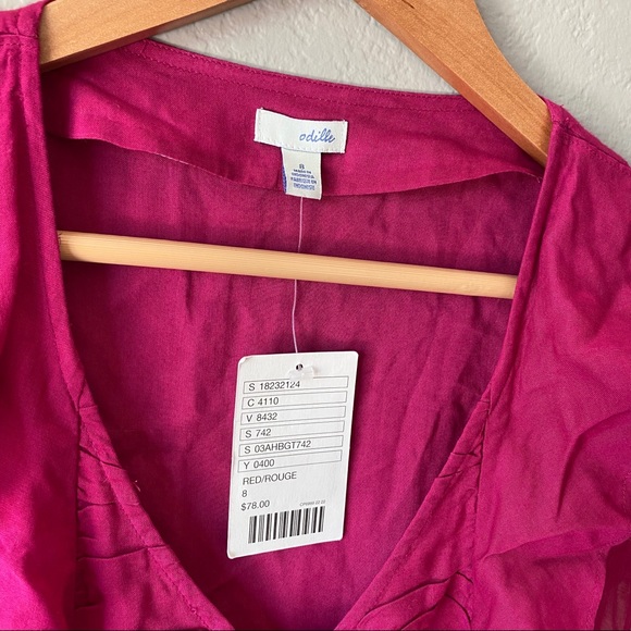 Anthropologie Odille Lissome Pleated Ruffle Dress - Picture 3 of 5